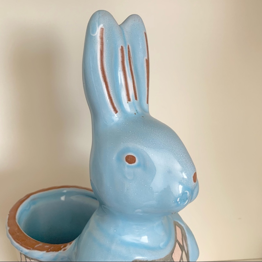 vintage Mosaic ceramic bunny planter - Picture 11 of 17